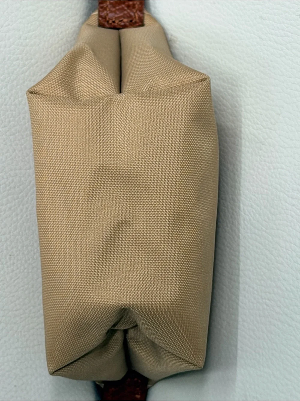 NWOT Longchamp Le Pliage Original Mini Pouch Coin Purse Beige Desert